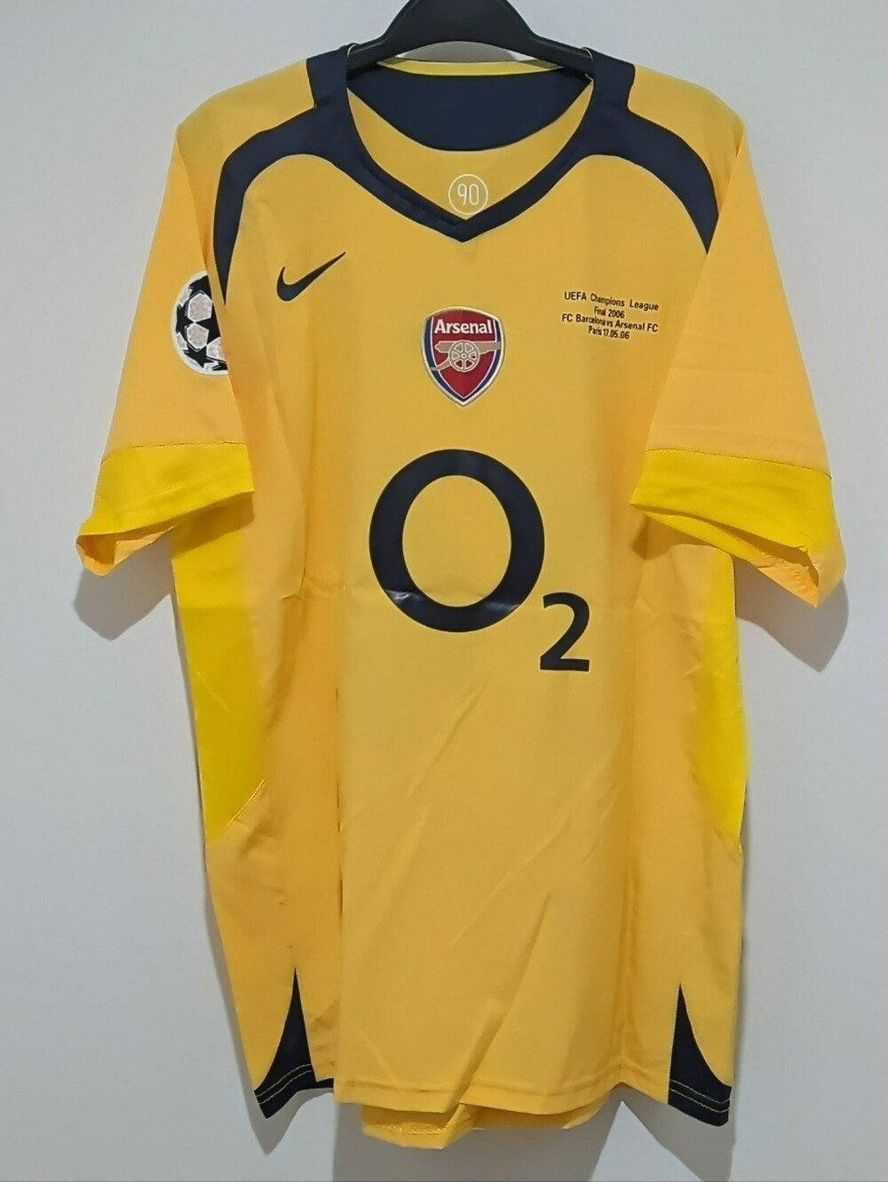 FC Arsenal Thierry Henry Retro Jersey 2006 UCL Final Yellow